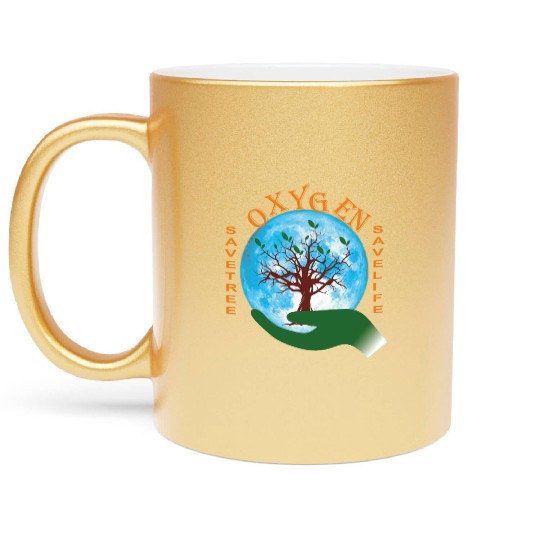 Save Tree save Life Metallic Mugs