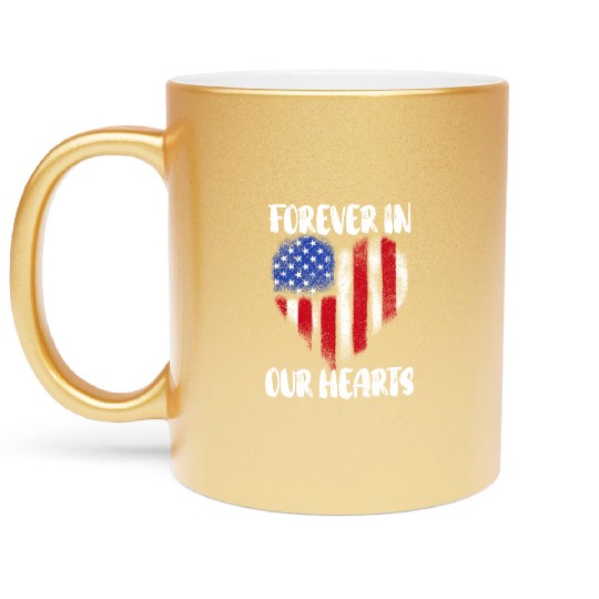 Patriotic Veteran USA Flag American Memorial Day Metallic Mugs