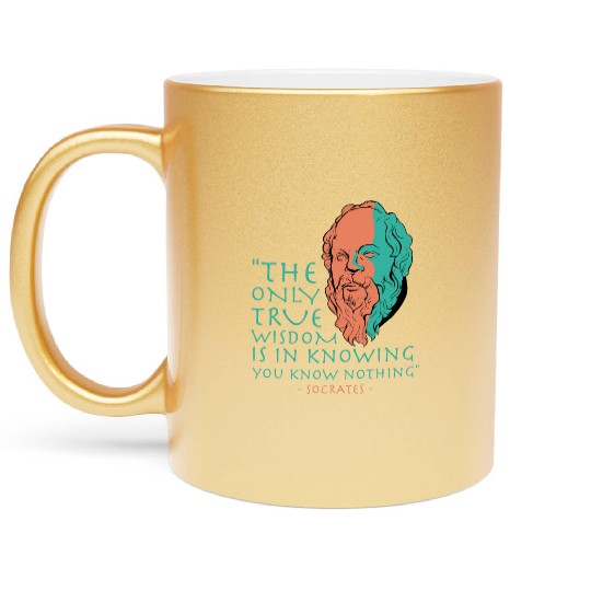 Socrates Stoic Philosophy Quote Metallic Mugs