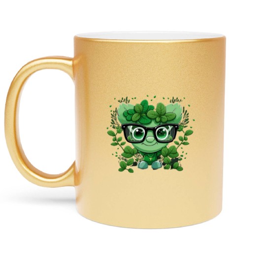 cute st Patricks day cute shamrock wherein glasses Metallic Mugs