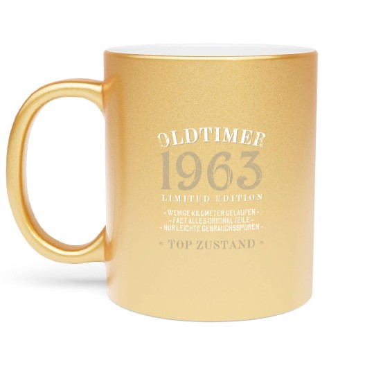 60th Birthday Vintage 1963 Metallic Mugs