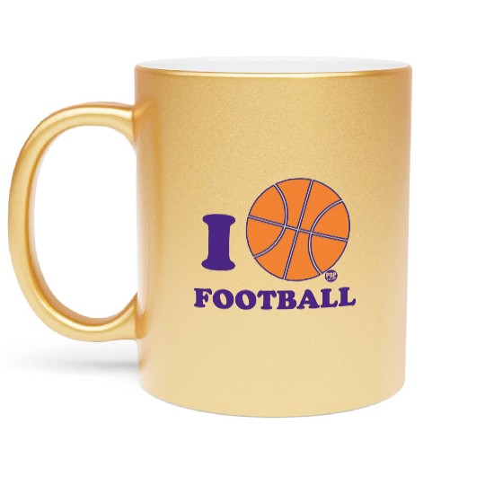 I Love Football Metallic Mugs