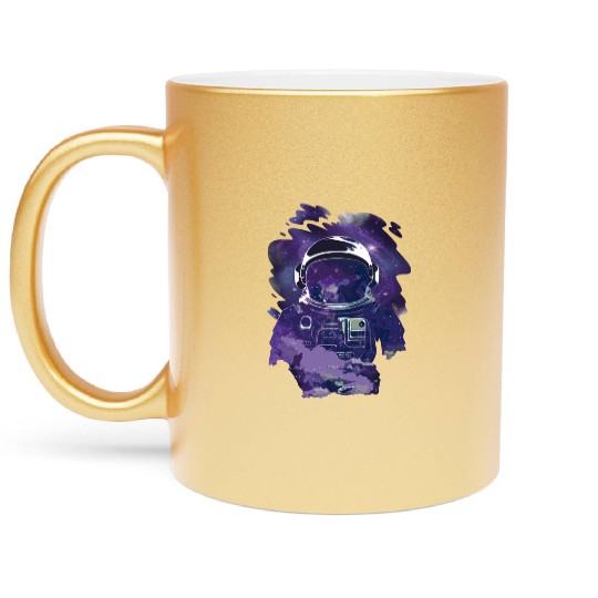 Milky Way Astronaut Astronomy Galaxy Stars Metallic Mugs