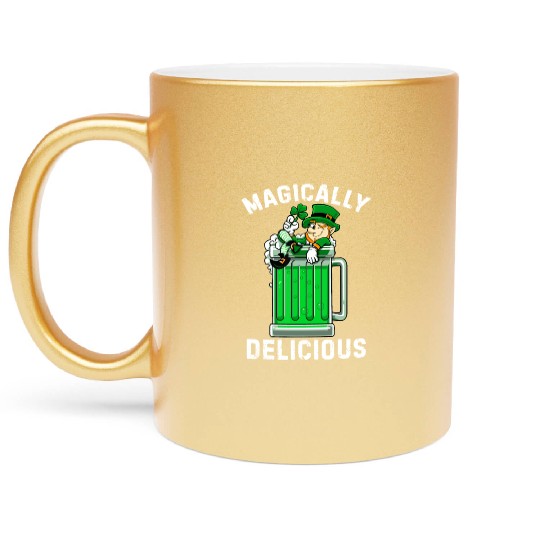 Magically Delicious idea St Patricks Day Drinking Metallic Mugs