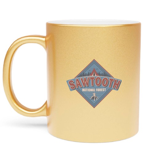 Sawtooth National Forest Idaho Vintage US Camping Metallic Mugs