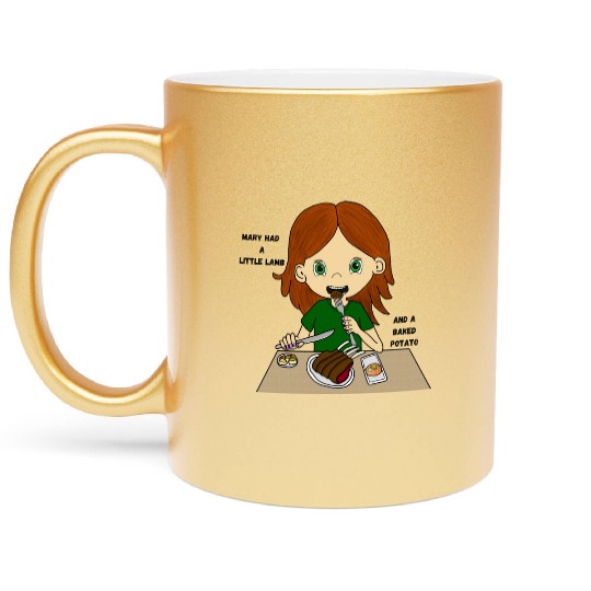 Mary Had a Little Lamb Metallic Mugs