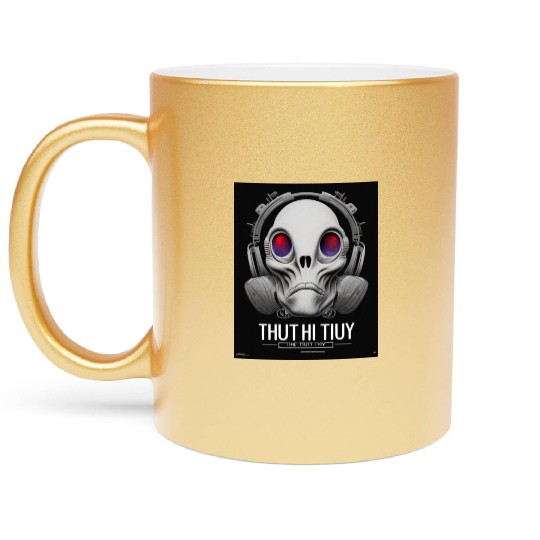 The Truth is Out There a design featuring alien Metallic Mugs