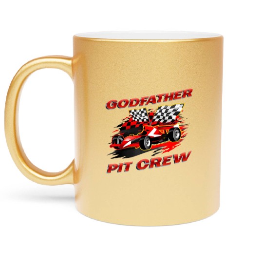 Godfather Pit Crew Race Car Birthday Party Racing Metallic Mugs