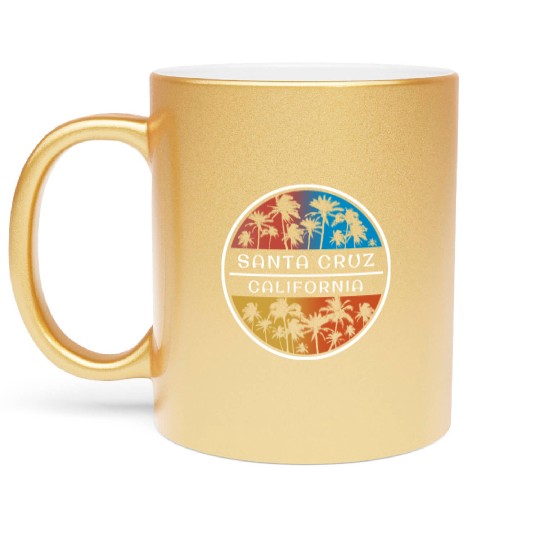 Santa Cruz California Stylish Vacation Souvenir Metallic Mugs