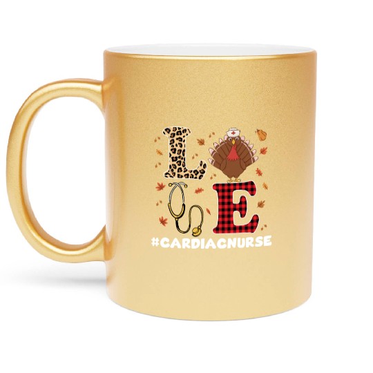 Thanksgiving Cardiac Nurse Costume Metallic Mugs