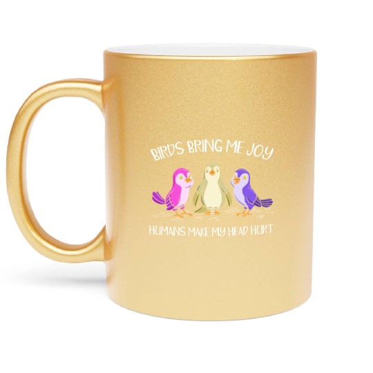 Bird Owner Bird Lover Ornithology Birdwatching Metallic Mugs