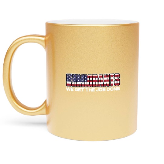 US Immigrant Indigenous USA Immigrants america Metallic Mugs