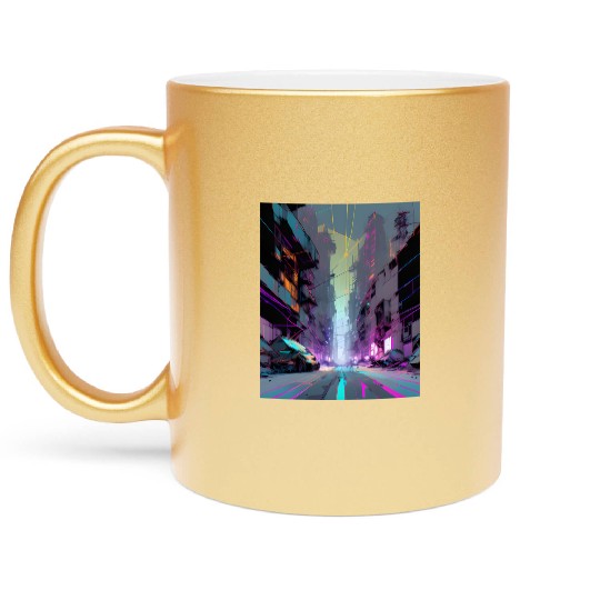 Modern Gothic AI PRINT Metallic Mugs