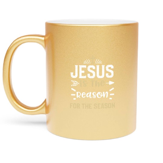 Jesus Is The Reason For The Season Metallic Mugs