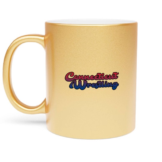 Connecticut Wrestling Metallic Mugs