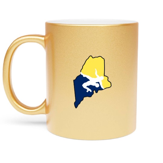 Maine Wrestling Metallic Mugs