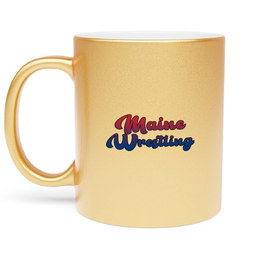 Maine Wrestling Metallic Mugs