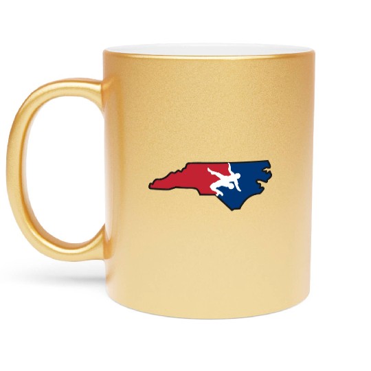 North Carolina Wrestling Metallic Mugs