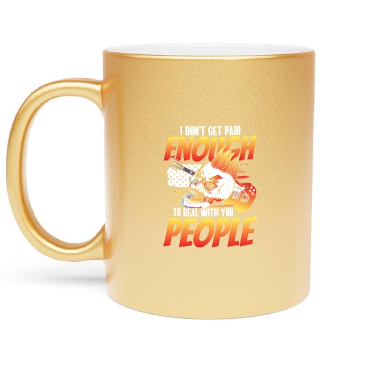I Hate People Humor Misanthrope Meanness Metallic Mugs