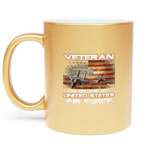Veteran of the United States US Air Force Metallic Mugs