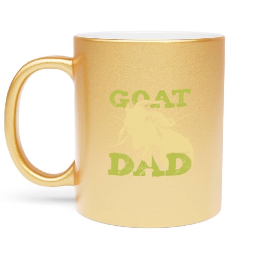 Goat Dad Farming Farmer Gift Metallic Mugs