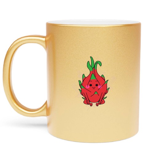 dragon fruit - fruits in season Metallic Mugs