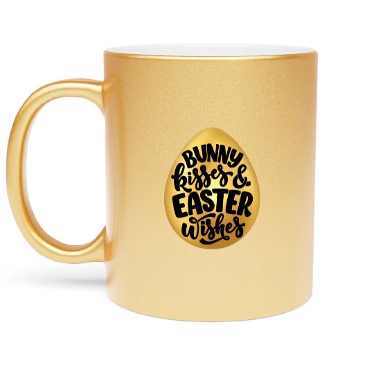 Happy Easter | Bunny Kisses and Easter Wishes | Metallic Mugs