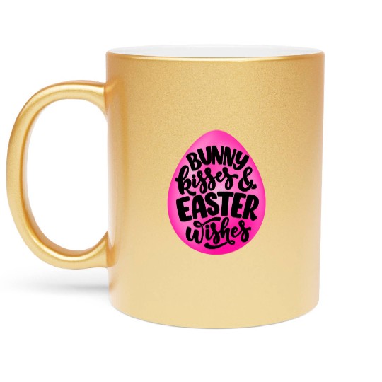 Happy Easter | Bunny Kisses and Easter Wishes | Metallic Mugs