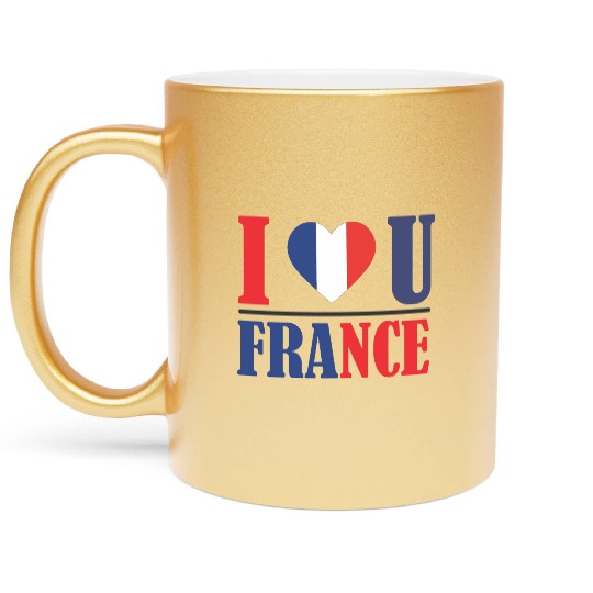 ILOVE FRANCE Metallic Mugs