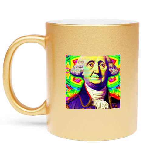 Trippy George Washington Metallic Mugs