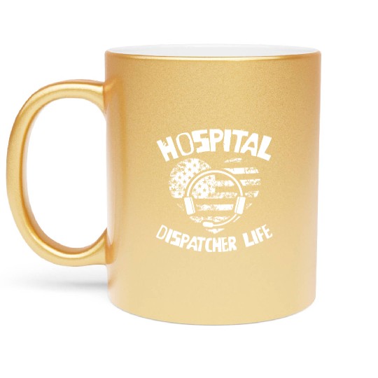Dispatcher Us Flag Metallic Mugs