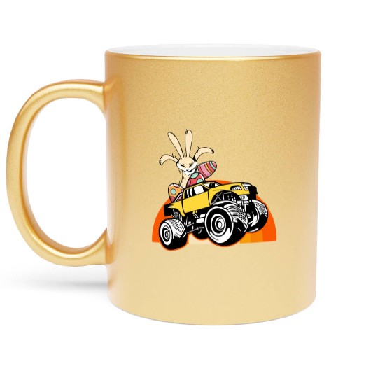 aster Rabbit Offroad Vehicles Truck Retro Metallic Mugs