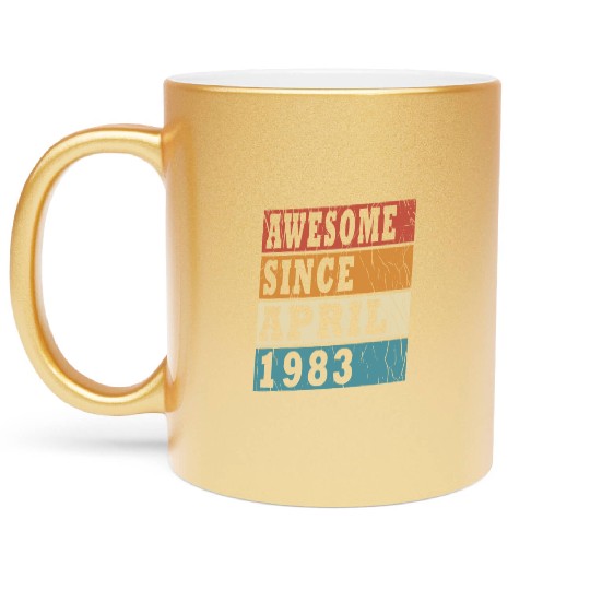 April 1983 Anniversary April 1983 April Metallic Mugs
