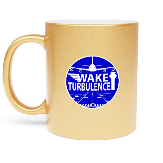 Wake Turbulence Circle Logo Metallic Mugs