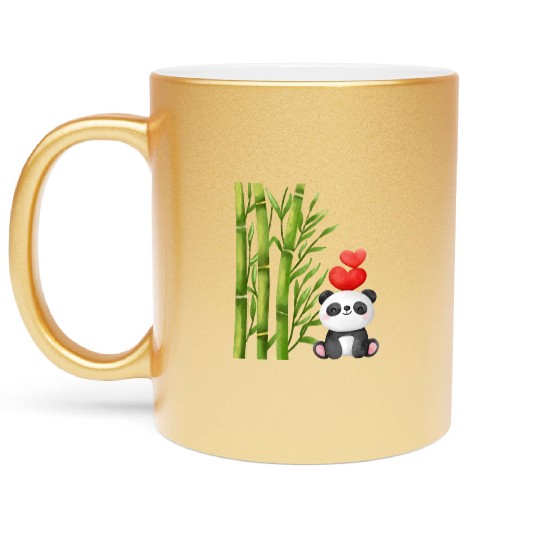 Bamboo Panda Metallic Mugs