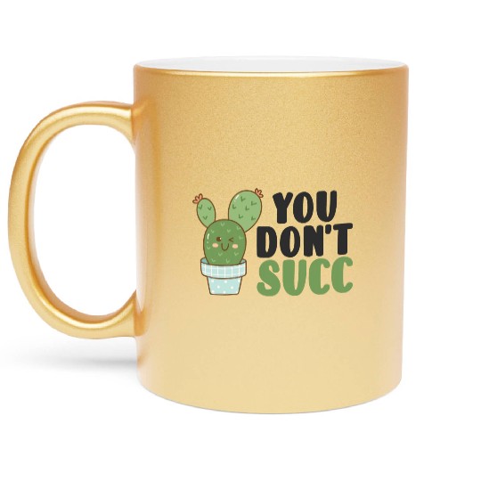 Plant Lover Cute Succulents Cacti Plants Metallic Mugs