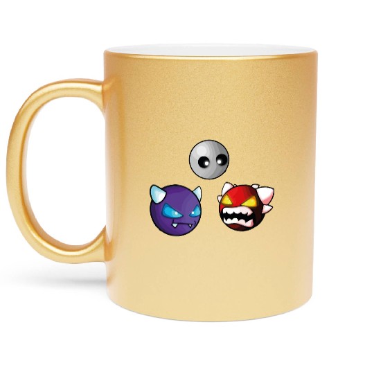 geometry dash insane game Metallic Mugs