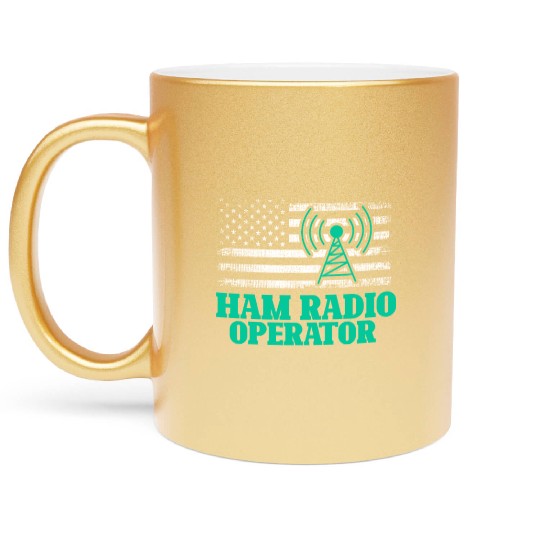 Ham Radio Operator Metallic Mugs