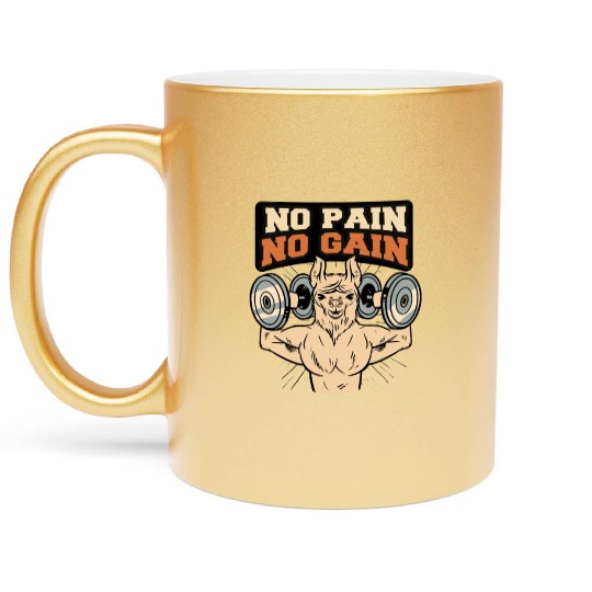 No Pain No Gain GYM Metallic Mugs.