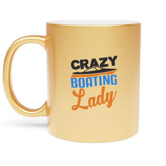 Boating Boat Captains Boating Sailing Cruise Ship Metallic Mugs