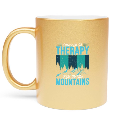 Mountain love Therapy Mountains Wanderlust Metallic Mugs