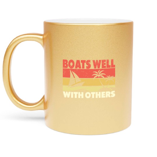 Boating Boat Captains Boating Sailing Cruise Ship Metallic Mugs