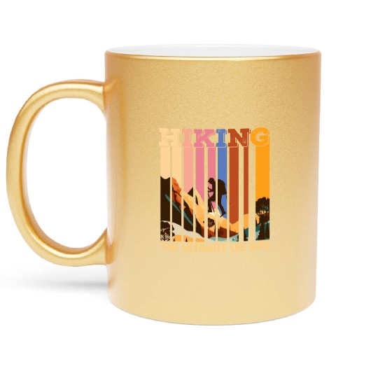 Hiking the ultimate Leg Day Mountain lover Metallic Mugs