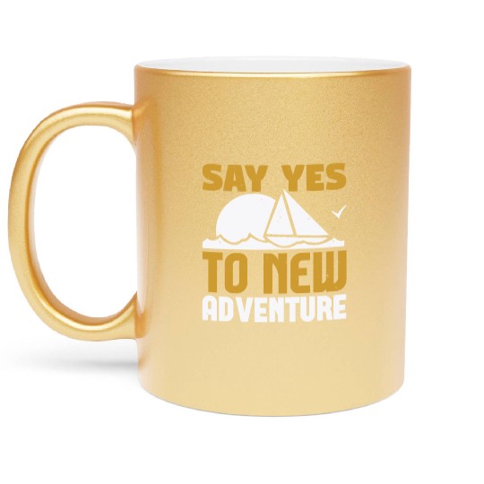 Say Yes to New Adventure Metallic Mugs