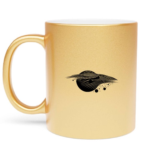 Black Hole Gravity And Event Horizon Metallic Mugs