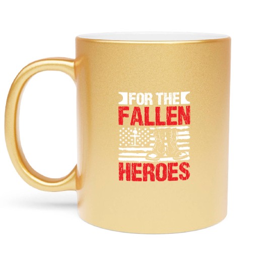 Soldier for fallen heroes military army veteran Metallic Mugs