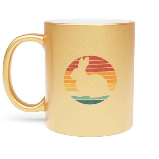 Bunny Lover - Vintage Sunset Bunny Metallic Mugs