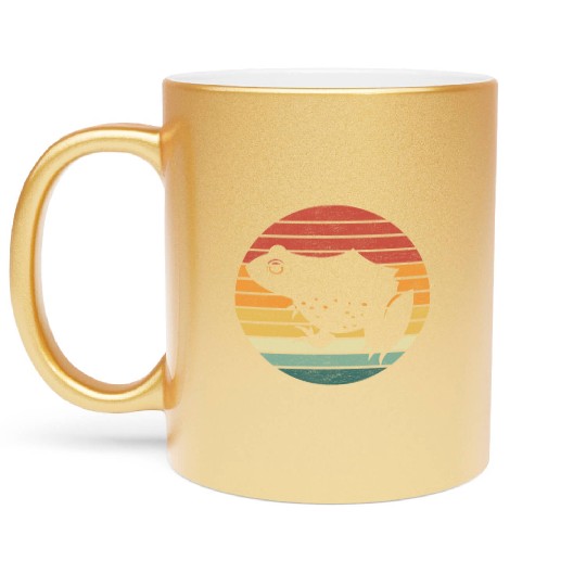 Frog Lover - Vintage Sunset Frog Metallic Mugs