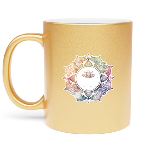 Yoga Mandala DIY Spiritual Meditation Karma Sport Metallic Mugs