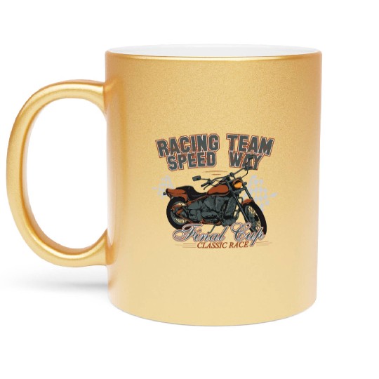MOTORCYCLE, RACING TEAM SPEED WAY Metallic Mugs